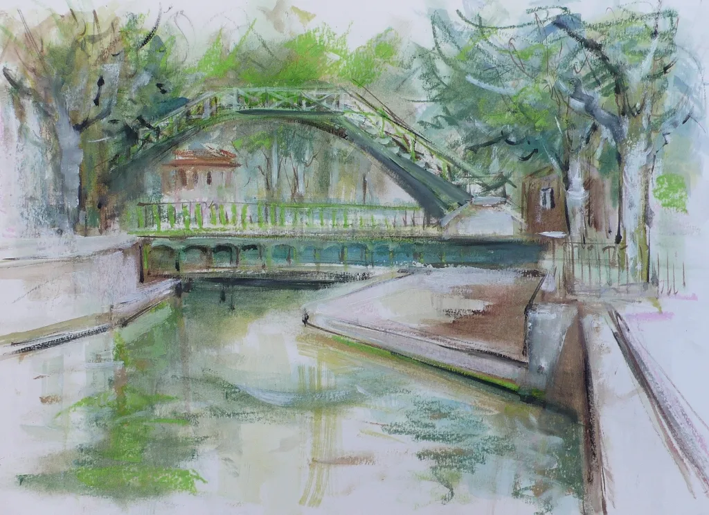 Canal St-Martin 40×30 cm