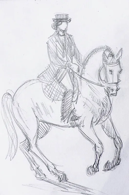 Dressage étude – 24×30 cm