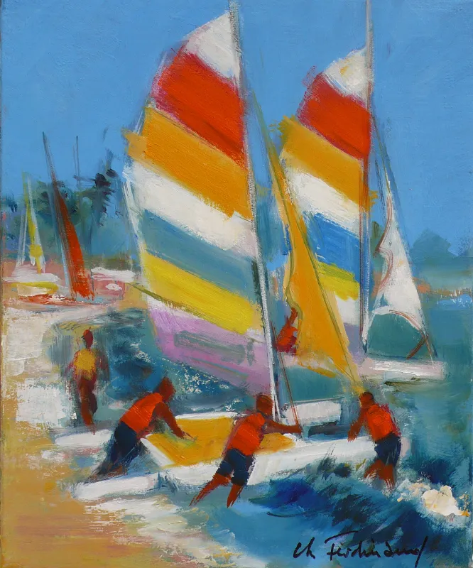 École de voile – 22×27 cm