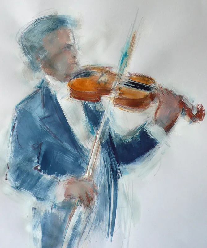 Étude Violon – 40×50 cm