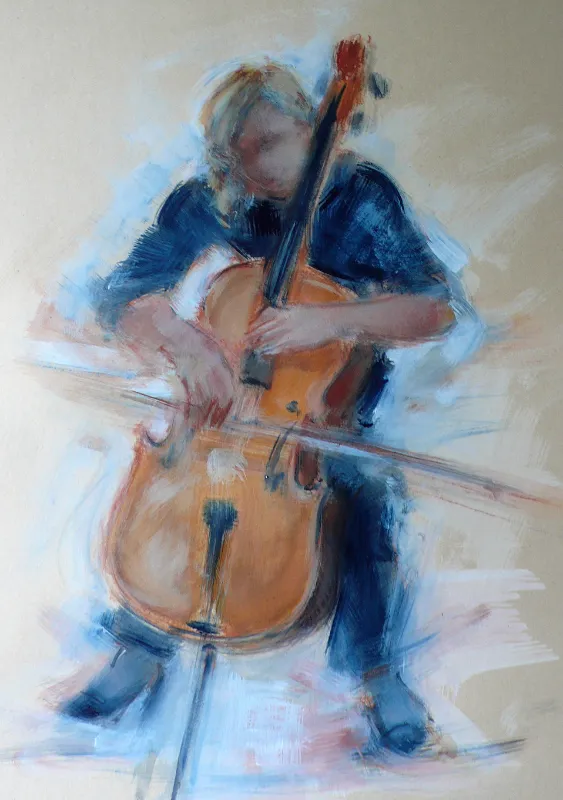 Étude Violoncelle – 30×40