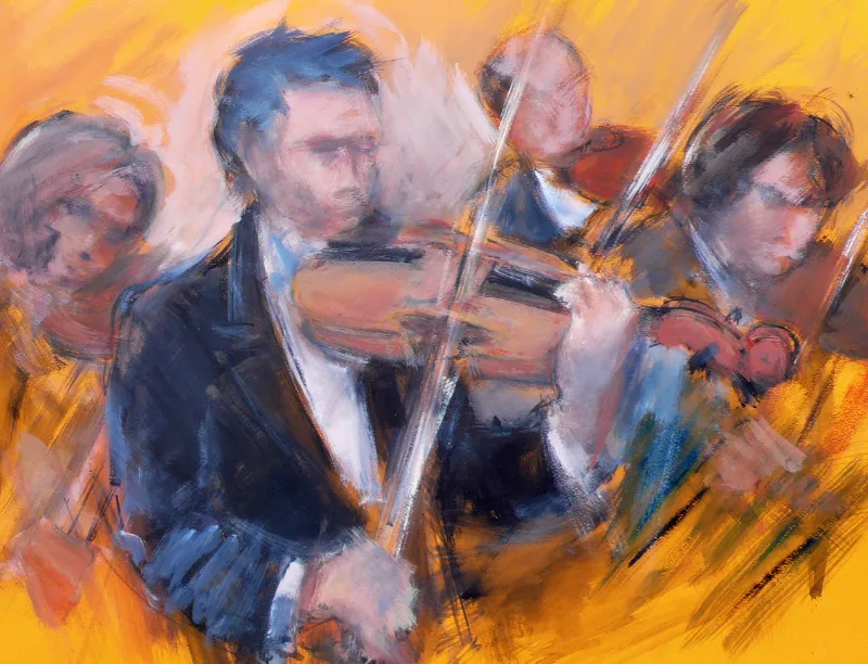 Étude quatuor – 65×50 cm