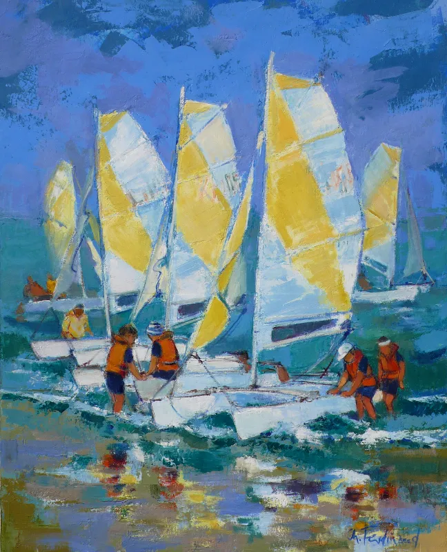 Le retour des catamarans – 73×92 cm