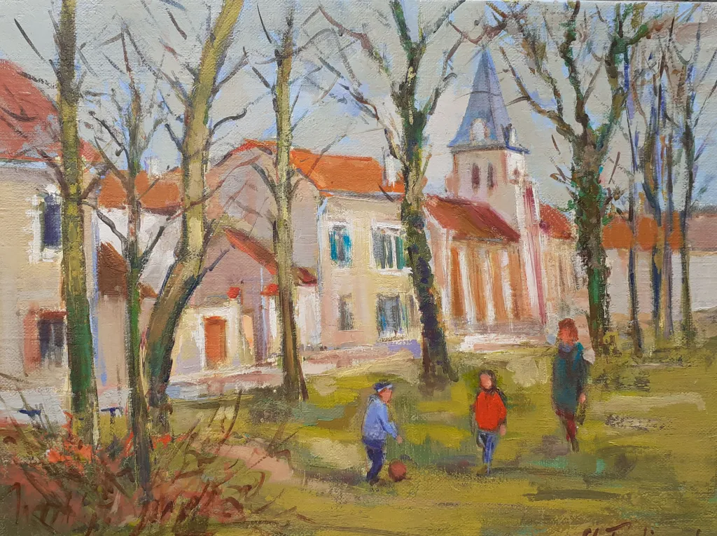 Parc au Pessis Bouchard-35×27 cm