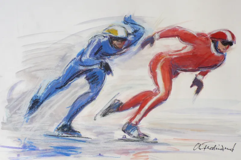 Patinage de vitesse – 40×30 cm