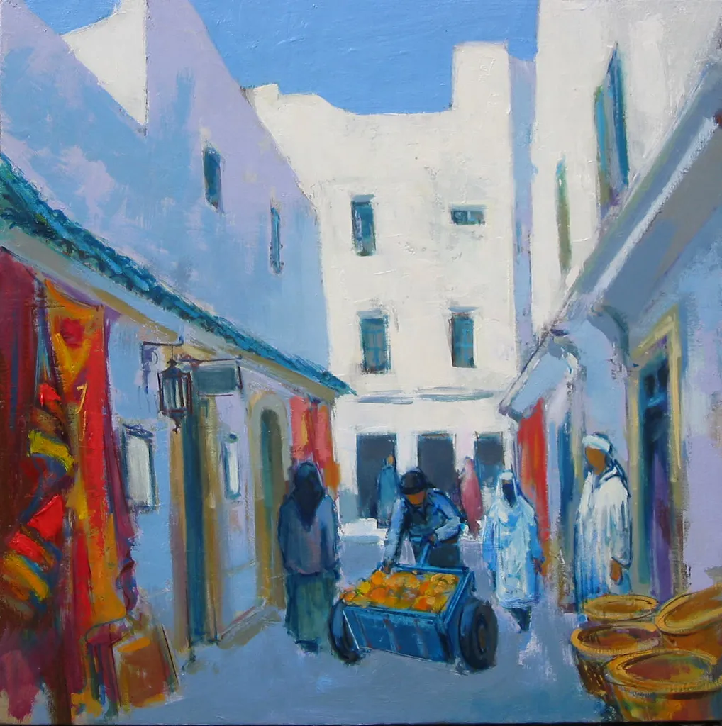 Ruelle d’Essaouira – 40×40 cm