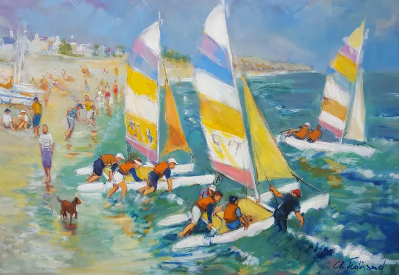 Départ en mer- 140×100 cm