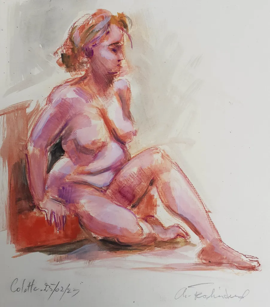 Colette-aquarelle-50×50 cm